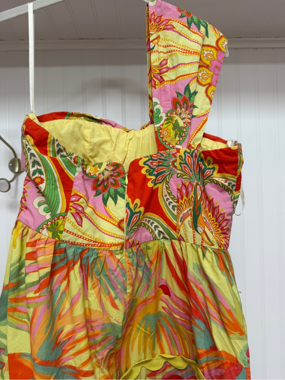 Farm Rio One-Shoulder Tiered Dress size Medium Like New - Picture 16 of 16
